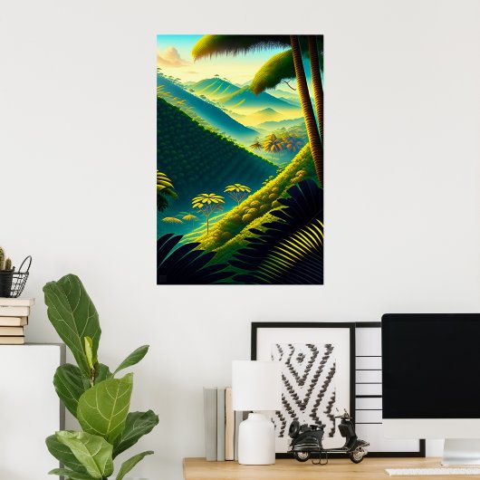 Koffieplantage - Canvas Art Print (Thuiskantoor)