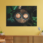 Koffieplaten 60x40 met wandkunst - Ideaal voor gew Canvas Afdruk (Insitu (Woonkamer))