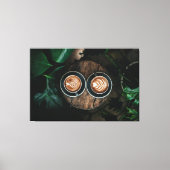 Koffieplaten 60x40 met wandkunst - Ideaal voor gew Canvas Afdruk (Voorkant)