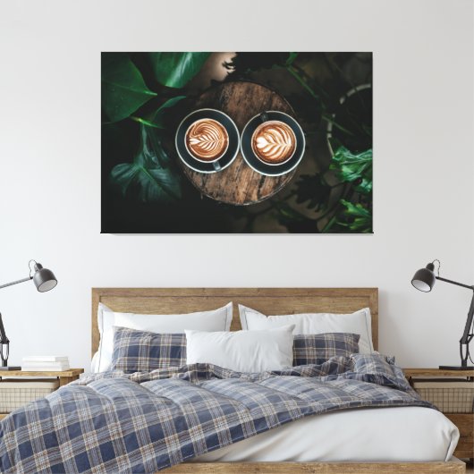 Koffieplaten 60x40 met wandkunst - Ideaal voor gew Canvas Afdruk (Insitu (Slaapkamer))