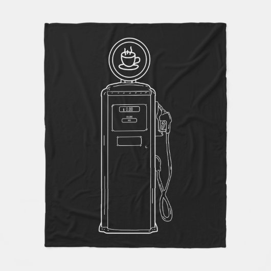 Koffiepomp Fleece Deken (Voorkant)