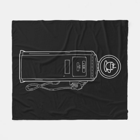 Koffiepomp Fleece Deken (Voorkant (Horizontaal))