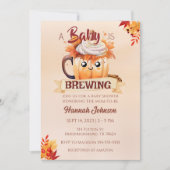 Koffiepompoen Spice Herfst Brouwen Baby shower Kaart (Voorkant)