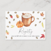 Koffiepompoen vrijgezellenfeest QR-code voor regis Informatiekaartje (Voorkant)