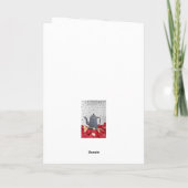 Koffiepot herinneringen & rood tafelkleed Verjaard Kaart (Achterkant)