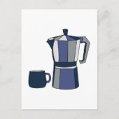 Koffiepot Koffie Mok Briefkaart (Voorkant)