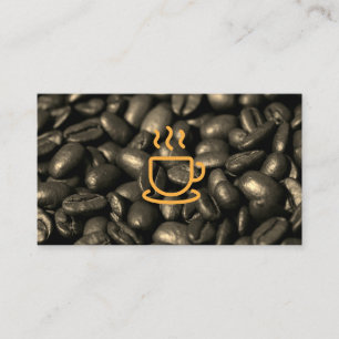 Koffiepot koffiebonen   Barista Visitekaartje