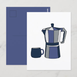 Koffiepot Koffiekop Briefkaart