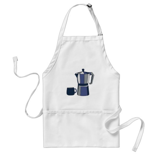 Koffiepot Koffiekop Standaard Schort (Voorkant)