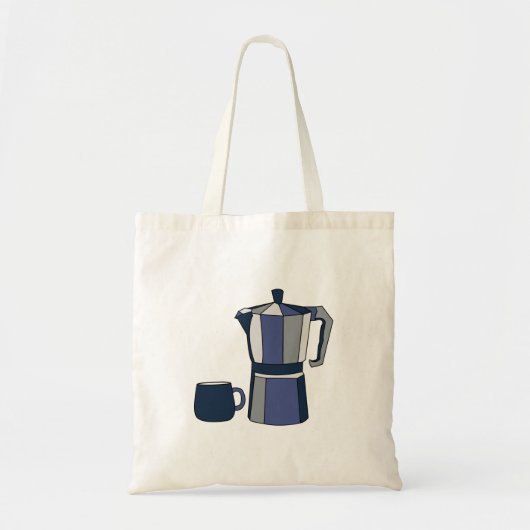 Koffiepot Koffiekopje Café Tote Bag (Voorkant)