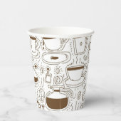 Koffiepot Party Cups | Wit Papieren Bekers (Rechts)