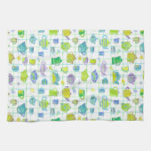 Koffiepot theepotten bloemen theedoek (Horizontaal)