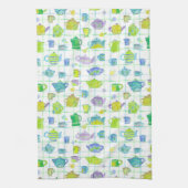 Koffiepot theepotten bloemen theedoek (Verticaal)