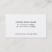 Koffiepot (wit), leisteen visitekaartje (Achterkant)