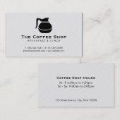 Koffiepot (zwart) II, tegel Visitekaartje (Voorkant / Achterkant)