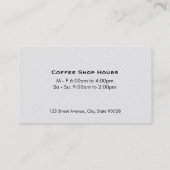 Koffiepot (zwart) II, tegel Visitekaartje (Achterkant)