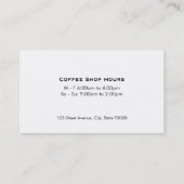 Koffiepot (zwart) visitekaartje (Achterkant)