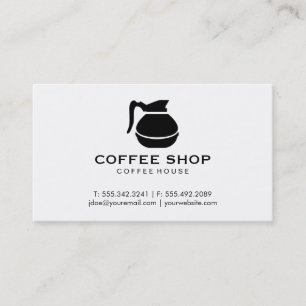 Koffiepot (zwart) visitekaartje