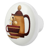 Koffiepotje en keuken keuken-decor keramische knop (Rechts)