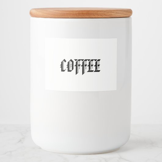 KOFFIEPOTJE VOEDSELCONTAINER ETIKET (Voorkant)