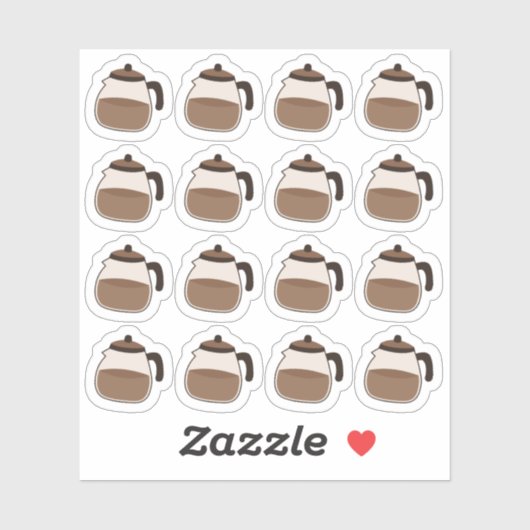 Koffiepotten Koffiepauze Decoratieve Bujo Planner Sticker (Vel)
