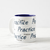 koffiepraktijk, design van JWB Tweekleurige Koffiemok (Voorkant links)