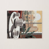 koffiepuzzel in de ochtend legpuzzel (Horizontaal)