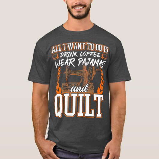 Koffiepyjama's en kantelen t-shirt (Voorkant)