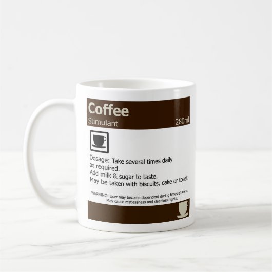 Koffierecept, medische mok (Links)