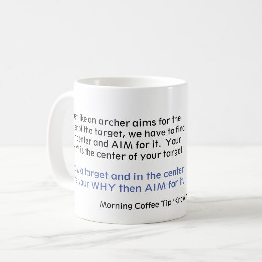 Koffiereeks "Ken je WAARDE" Koffiemok (Voorkant links)