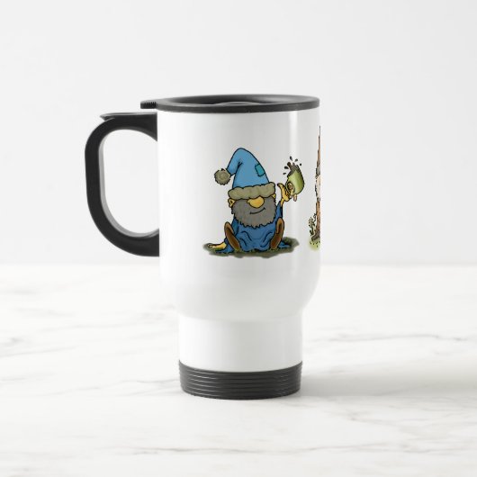 Koffiereizende gnomen reisbeker (Links)