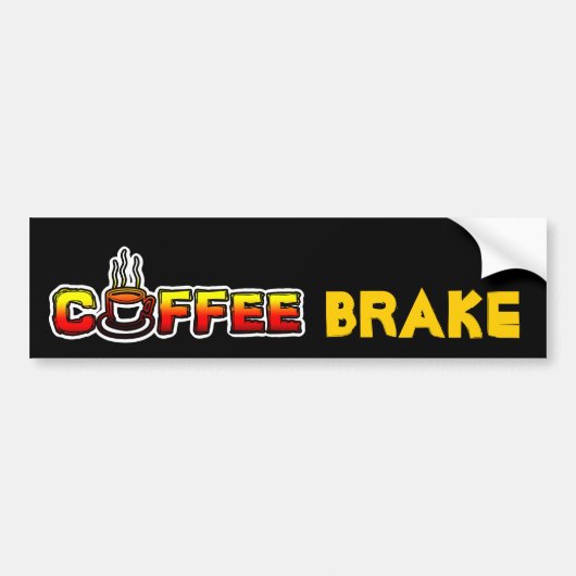 Koffieremmen ( breuk ) bumpersticker (Voorkant)