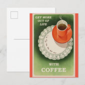  Koffieretro Poster Briefkaart (Voorkant / Achterkant)
