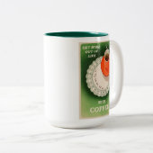  Koffieretro Poster Tweekleurige Koffiemok (Voorkant rechts)