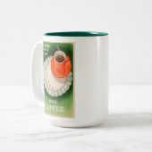  Koffieretro Poster Tweekleurige Koffiemok (Voorkant links)