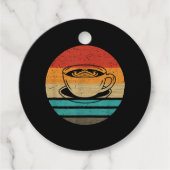 Koffieretro-stijl  bedankjes labels (Voorkant)