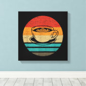 Koffieretro-stijl  canvas afdruk (Insitu (Houten vloer))