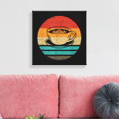 Koffieretro-stijl  canvas afdruk (Insitu (Woonkamer))