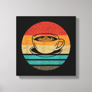 Koffieretro-stijl canvas afdruk