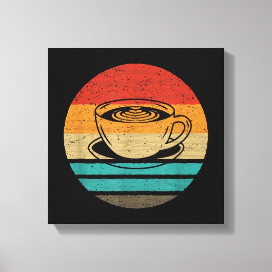 Koffieretro-stijl  canvas afdruk (Voorkant)