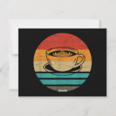 Koffieretro-stijl feestdagenkaart (Achterkant)