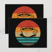 Koffieretro-stijl feestdagenkaart (Voorkant / Achterkant)