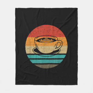 Koffieretro-stijl fleece deken
