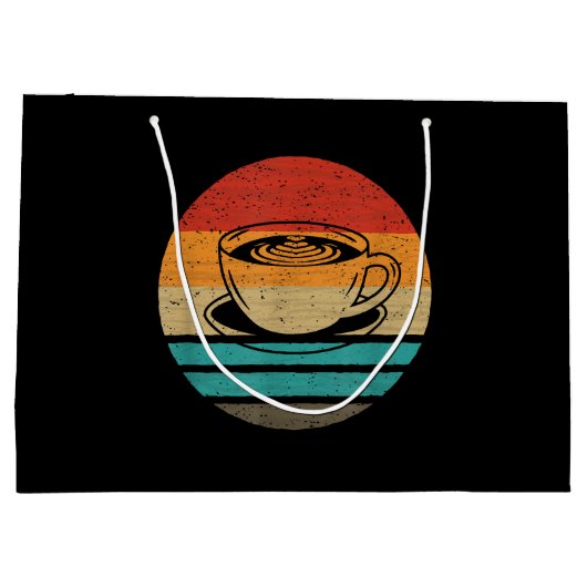 Koffieretro-stijl  groot cadeauzakje (Achterkant)