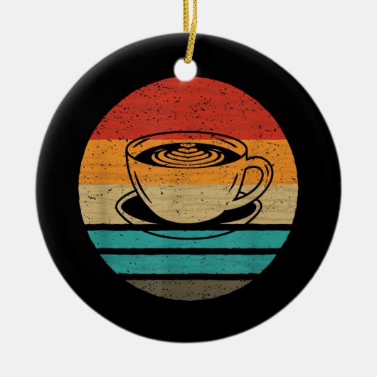 Koffieretro-stijl keramisch ornament (Voorkant)