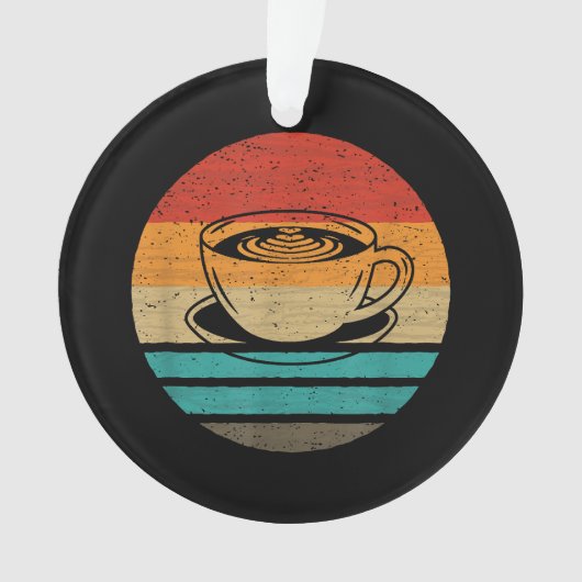 Koffieretro-stijl ornament (voorkant)