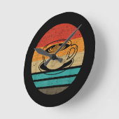 Koffieretro-stijl ronde klok (Hoek)