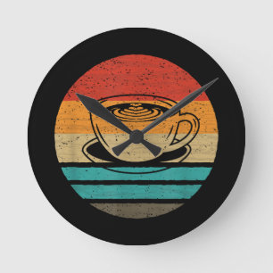 Koffieretro-stijl  ronde klok