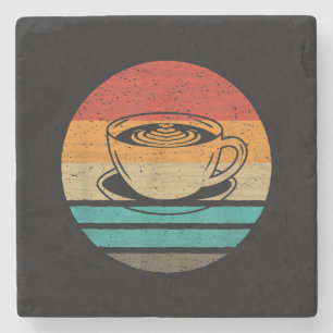 Koffieretro-stijl stenen onderzetter