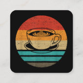 Koffieretro-stijl  vierkante visitekaartje (Achterkant)